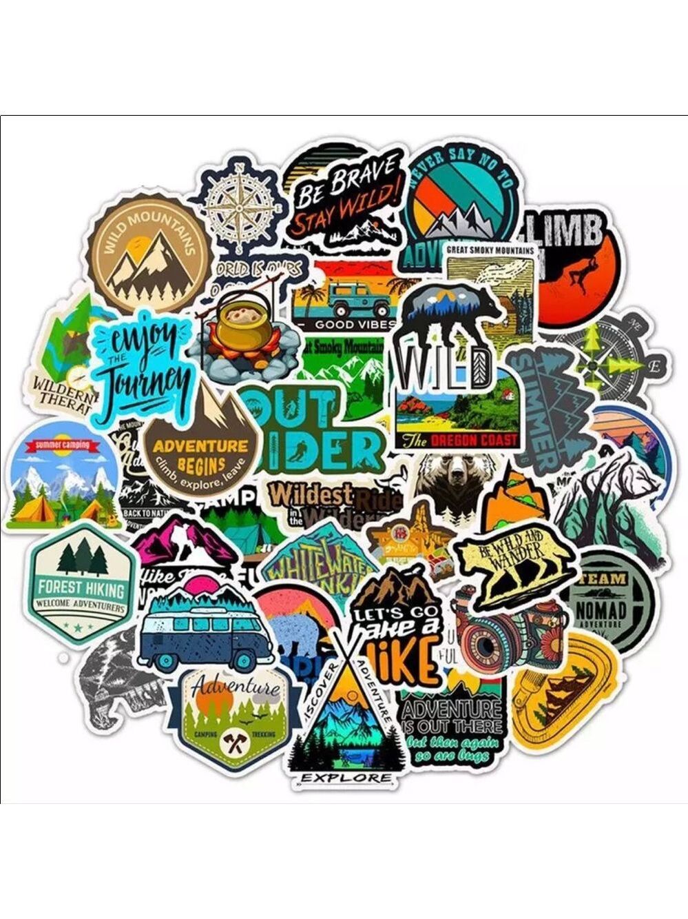 50 pcs Outdoor Camping 🏕 Arts 🎭 Crafts‎ Stickers